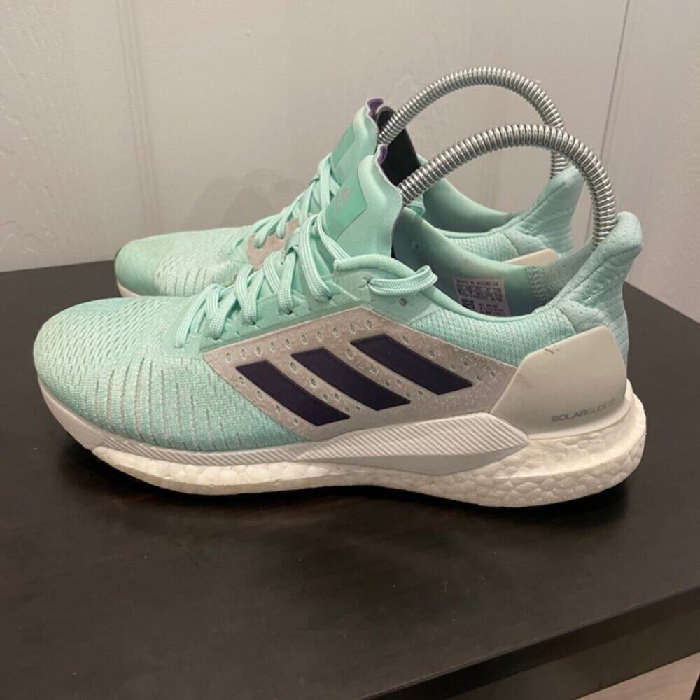 ADIDAS BOOST RUNNING SNEAKERS SZ 8.5 SOLAR LITE GREEN MINT ATHLETIC VERSATILE - Picture 16 of 16